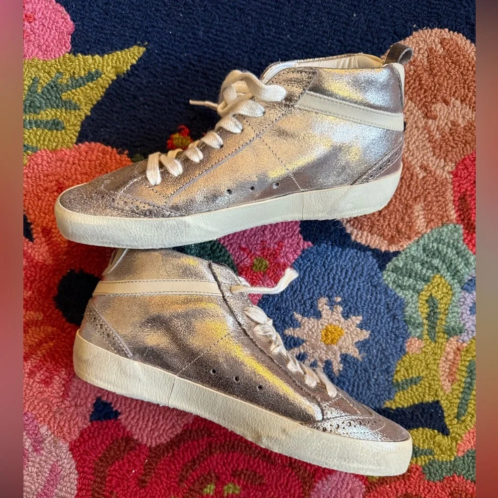 Golden Goose Midstar Private Grey Gold Creme Brule' Sneakers - Picture 4 of 15